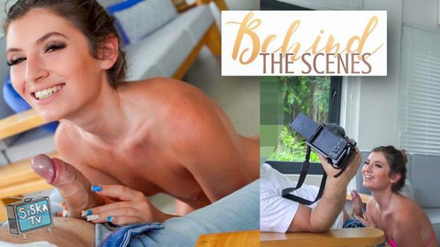 Blowjob ends in facial frenzy Behind the Scenes