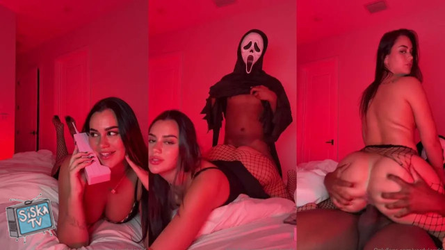 Slut in Fishnets Railed by Ghostface on Halloween