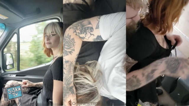 Cute Hitchhiking Girl SallyDinosaur Fucked In The Back of Stranger's Truck