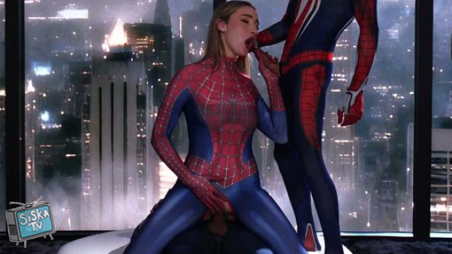 Spider Girl Banged By Superheroes