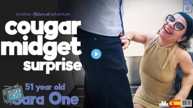 Sara One is a mature midget who fucks the lobby toyboy as a surprise arranged by her friend Yelena