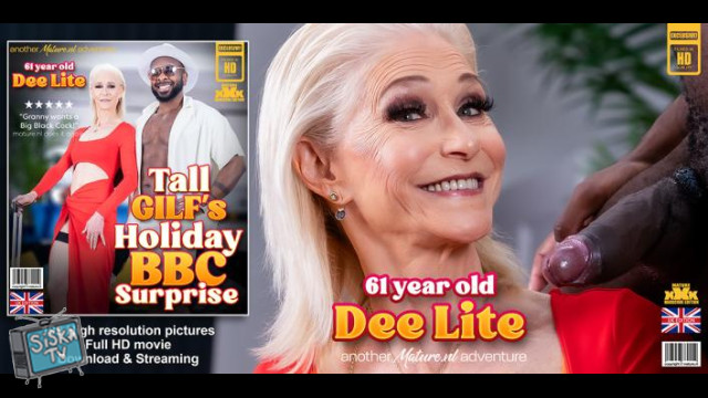 Before going on a holiday, 61 year old GILF Dee Lite is having a big black cock to get in the mood