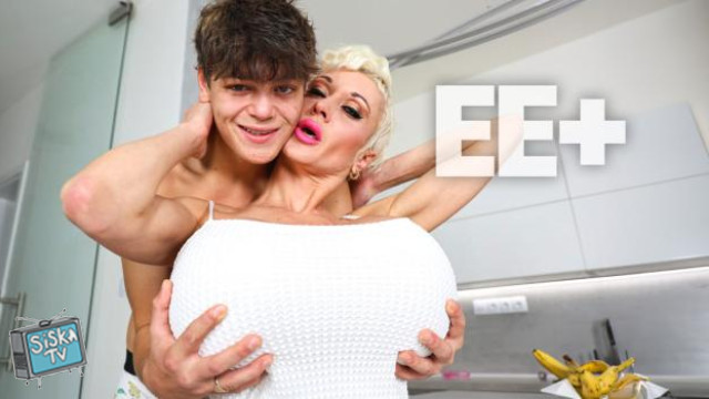 Big boobed bimbo And her toyboy