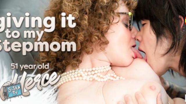 Merce is a hot stepmilf that seduces her stepson to fuck her perfect body on the sofa and in bed!