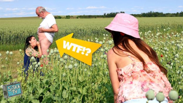 Outdoor sex with older couple